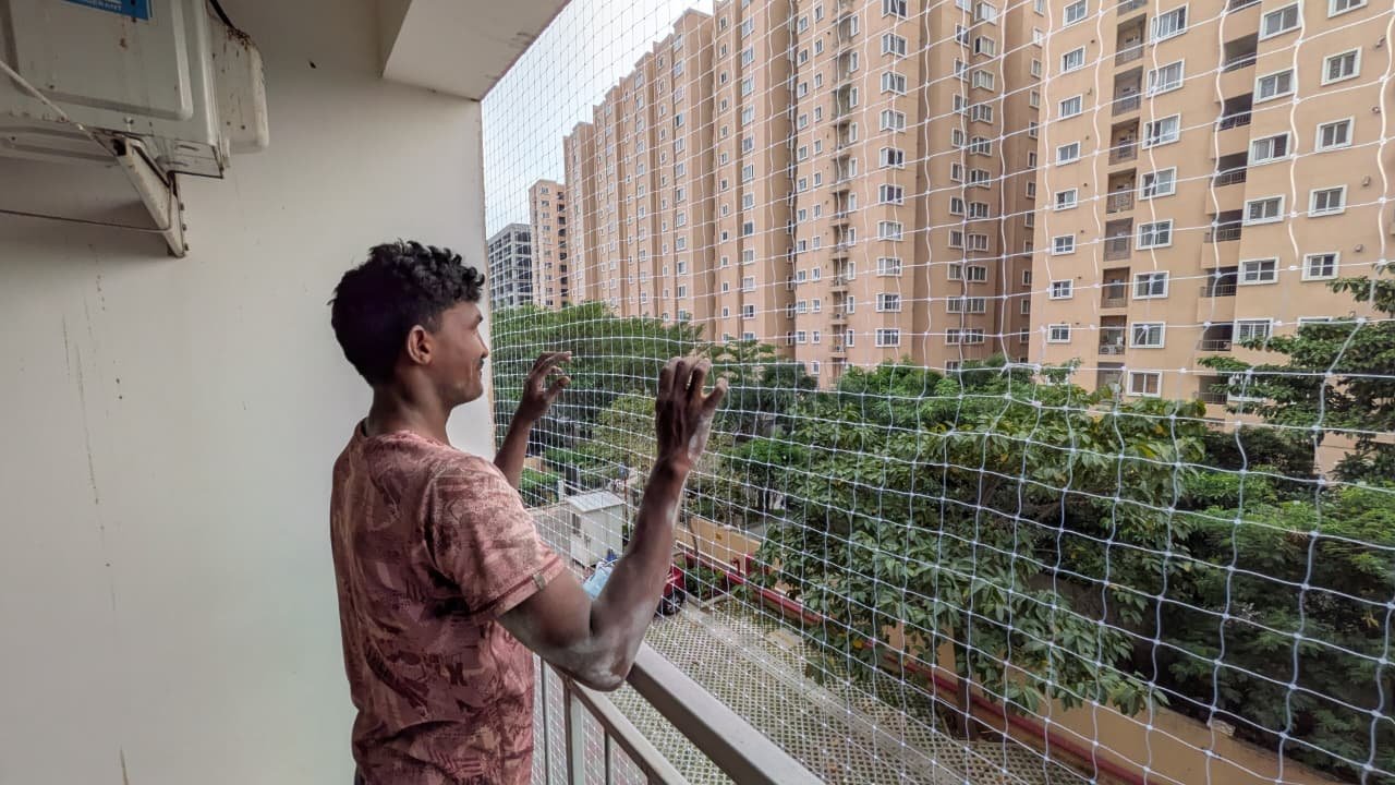 Balcony Bird Net Installation Chennai