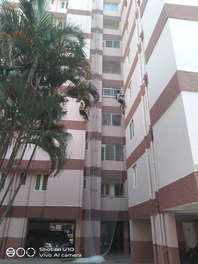 Terrace Cricket Net Installation Chennai